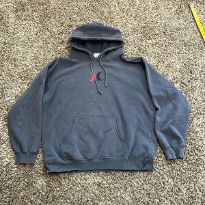 Vtg Hurley Faded Center Logo Hoodie M Surf Skate Grunge OP Billabong Vaporwave